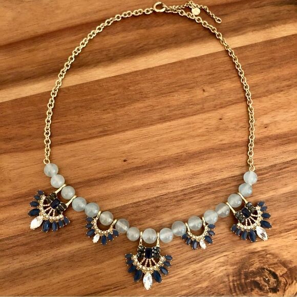 LOFT | Rhinestone Beaded Statement Necklace | 18” Adjustable - Picture 3 of 4